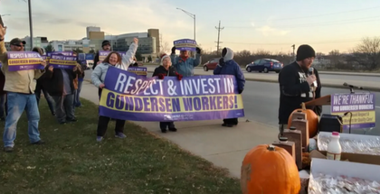 Gundersen workers have sidewalk demonstration for more investment in staff – WIZM 92.3FM 1410AM